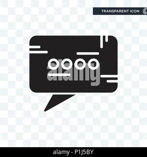 Chat vector icon isolated on transparent background, Chat logo concept Stock Vector