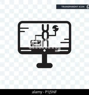 Dna structure vector icon isolated on transparent background, Dna structure logo concept Stock Vector