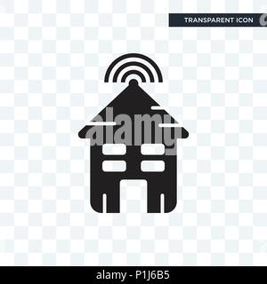 Smart house vector icon isolated on transparent background, Smart house logo concept Stock Vector