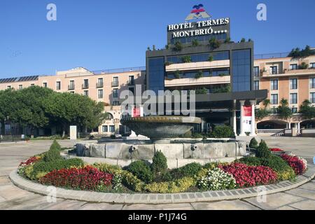 SPAIN - Catalonia - Baix Camp (district) - TARRAGONA. Montbrió del Camp; Hotel Termes de Montbrió / Balneario. Stock Photo