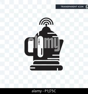 Kettle vector icon isolated on transparent background, Kettle logo concept Stock Vector