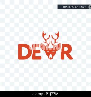 dear vector icon isolated on transparent background, dear logo concept Stock Vector