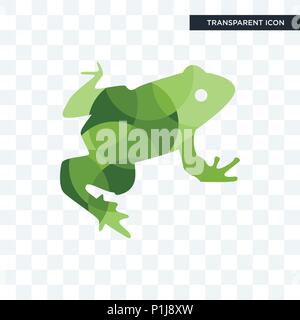 big frog vector icon isolated on transparent background, big frog logo concept Stock Vector