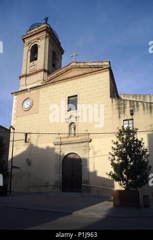 SPAIN - Catalonia - Baix Ebre (district) - TARRAGONA. Roquetes; Iglesia parroquial. Stock Photo