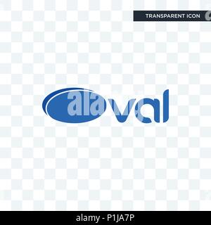 oval vector icon isolated on transparent background, oval logo concept Stock Vector
