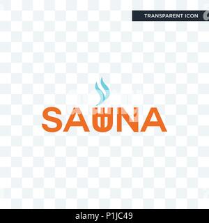 sauna vector icon isolated on transparent background, sauna logo concept Stock Vector