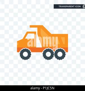 tipper vector icon isolated on transparent background, tipper logo concept Stock Vector