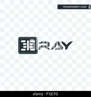 xray vector icon isolated on transparent background, xray logo concept Stock Vector