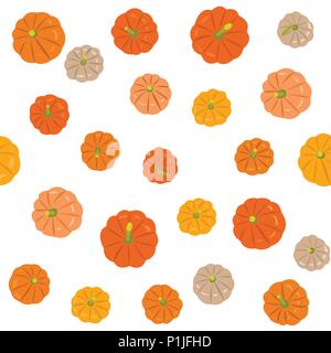 Pattern with pumpkins, vector illustration Stock Vector