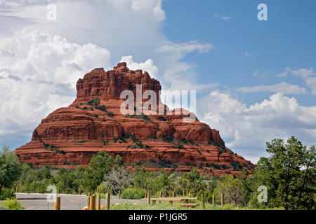 Bell Rock -  Storm forming over red rock country Sedona, Arizona, USA Stock Photo