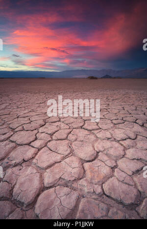 Dry lakebed of Panamint Playa in Death Valley National Park, California, USA Stock Photo