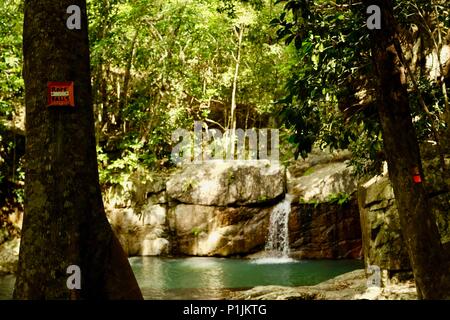 Tranquil blue waters of Rope falls, Paluma Range National Park, Rollingstone QLD, Australia Stock Photo