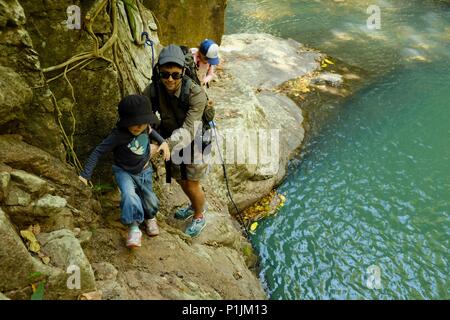 Tranquil blue waters of Rope falls, Paluma Range National Park, Rollingstone QLD, Australia Stock Photo