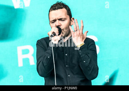 The Slow Readers Club performing live at Victorious Festival 2016. Stock Photo