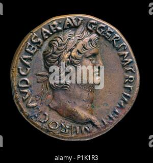 Roman Imperial Coin, 65.  Dimension: diameter: 35 mmweight: 28.66 g Stock Photo