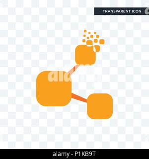 bitconnect vector icon isolated on transparent background, bitconnect logo concept Stock Vector