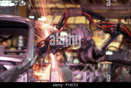 Austin Rover Assembly Line Assembly line in an Austin Rover UK car factory Stock Photo - Alamy
