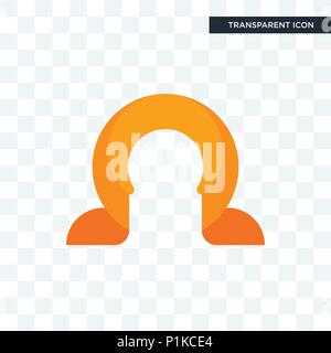 omega vector icon isolated on transparent background, omega logo concept Stock Vector