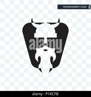 vikings vector icon isolated on transparent background, vikings logo concept Stock Vector