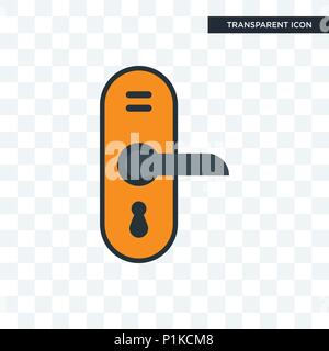 door knob vector icon isolated on transparent background, door knob logo concept Stock Vector