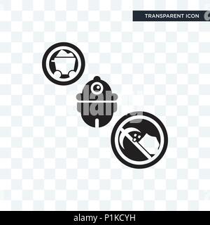 Miner vector icon isolated on transparent background, Miner logo concept Stock Vector