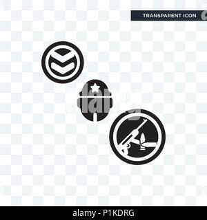 Soldier vector icon isolated on transparent background, Soldier logo concept Stock Vector