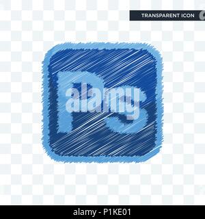 photoshop vector icon isolated on transparent background, photoshop logo concept Stock Vector
