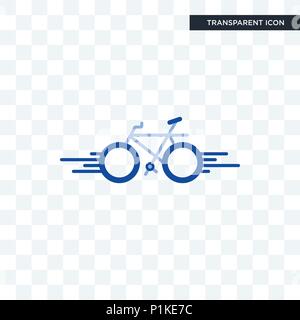 bike vector icon isolated on transparent background, bike logo concept Stock Vector