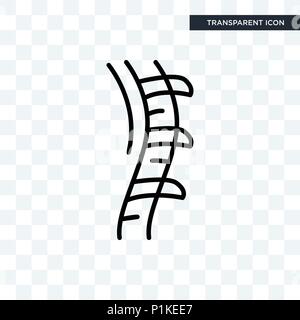 Human Spine vector icon isolated on transparent background, Human Spine logo concept Stock Vector