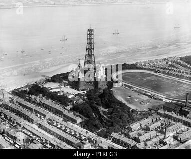 Dismantling of New Brighton Tower, Wallasey, Wirral, Merseyside, 1920. Artist: Aerofilms. Stock Photo