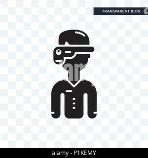 Augmented reality vector icon isolated on transparent background, Augmented reality logo concept Stock Vector