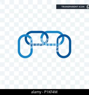 chainlink vector icon isolated on transparent background, chainlink logo concept Stock Vector