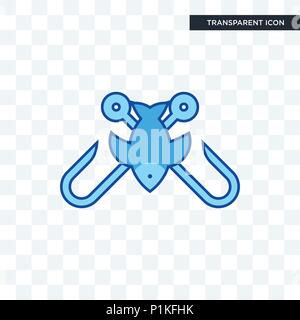 fishing tournament vector icon isolated on transparent background, fishing tournament logo concept Stock Vector