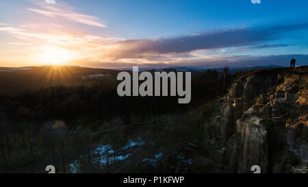 Winter in Hope Valley within the Peak District Stock Photo