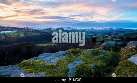 Winter in Hope Valley within the Peak District Stock Photo