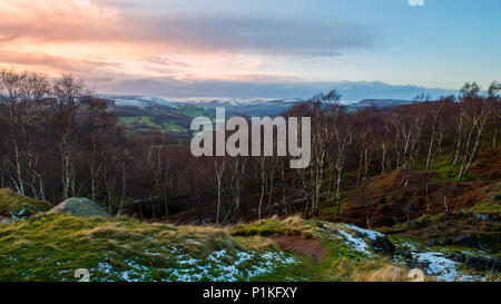 Winter in Hope Valley within the Peak District Stock Photo