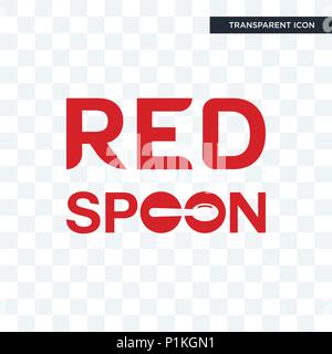 spoon on its vector icon isolated on transparent background, spoon on its logo concept Stock Vector