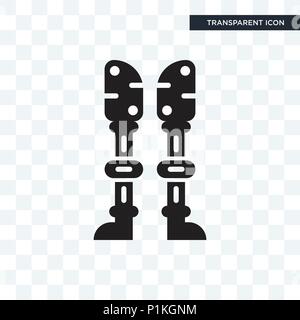 Prosthesis vector icon isolated on transparent background, Prosthesis logo concept Stock Vector