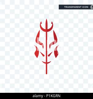 satan vector icon isolated on transparent background, satan logo concept Stock Vector