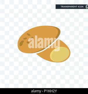 potato vector icon isolated on transparent background, potato logo concept Stock Vector