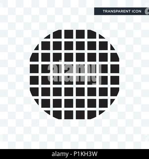 Grid vector icon isolated on transparent background, Grid logo concept Stock Vector