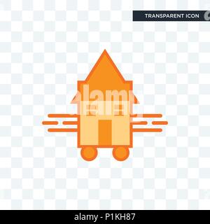 tiny house vector icon isolated on transparent background, tiny house logo concept Stock Vector
