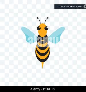 hornet vector icon isolated on transparent background, hornet logo concept Stock Vector