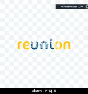 reunion vector icon isolated on transparent background, reunion logo concept Stock Vector