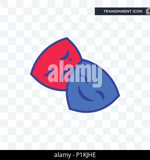drama club vector icon isolated on transparent background, drama club logo concept Stock Vector