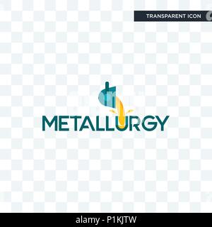 metallurgy vector icon isolated on transparent background, metallurgy logo concept Stock Vector