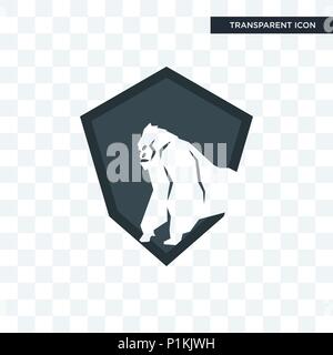king kong vector icon isolated on transparent background, king kong logo concept Stock Vector