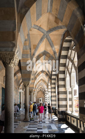 Amalfi, Italy - June 13, 2017: The cathedral of the St  Andrew in Amalfi. Italy Stock Photo