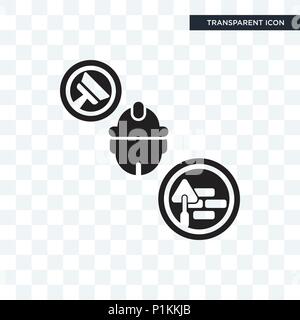 Builder vector icon isolated on transparent background, Builder logo concept Stock Vector