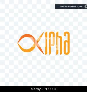 alpha vector icon isolated on transparent background, alpha logo concept Stock Vector